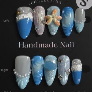 29. Hand painted Ocean style Press on